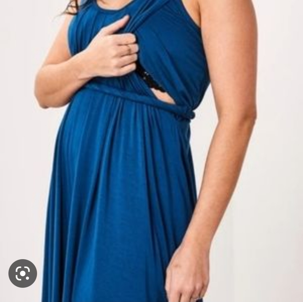 Latched Mama Nursing Romper Standard Size Blue